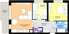 3 pokoje, mieszkanie 58,32 m², piętro 1, oferta nr 129, InPark, Łódź, Bałuty, ul. Emilii Plater / ul. Górnicza