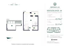 1 pokój, mieszkanie 43,70 m², piętro 2, oferta nr M29, Miejski Las, Mrągowo, ul. Marcinkowo 156