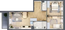 3 pokoje, mieszkanie 61,74 m², piętro 2, oferta nr 1.3.1., Dywizjonu 303, Pruszcz Gdański, ul. Dywizjonu 303
