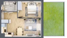 2 pokoje, mieszkanie 40,92 m², parter, oferta nr 2.1.4., Dywizjonu 303, Pruszcz Gdański, ul. Dywizjonu 303