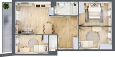 4 pokoje, mieszkanie 74,72 m², piętro 1, oferta nr 2.2.10., Dywizjonu 303, Pruszcz Gdański, ul. Dywizjonu 303