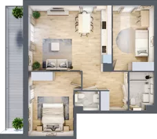 3 pokoje, mieszkanie 68,92 m², piętro 4, oferta nr 2.5.7., Dywizjonu 303, Pruszcz Gdański, ul. Dywizjonu 303
