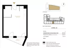 1 pokój, lokal inwestycyjny 36,19 m², piętro 2, oferta nr A.42, Cystersów 19, Kraków, Grzegórzki, ul. Cystersów 19