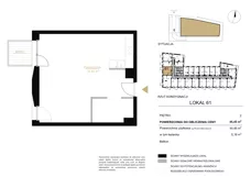 1 pokój, lokal inwestycyjny 45,45 m², piętro 2, oferta nr A.61, Cystersów 19, Kraków, Grzegórzki, ul. Cystersów 19