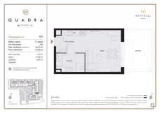 1 pokój, mieszkanie 31,27 m², parter, oferta nr 1.49, Imperial QUADRA, Kraków, Prądnik Biały, ul. Rybałtowska