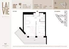 2 pokoje, mieszkanie 44,08 m², piętro 2, oferta nr 1.60, La Vie House, Kraków, Podgórze, ul. Łagiewnicka