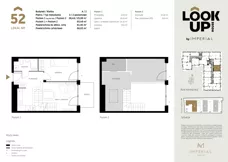 2 pokoje, mieszkanie 39,49 m², piętro 3, oferta nr a.52, LOOK UP House, Kraków, Prądnik Biały, ul. Pękowicka