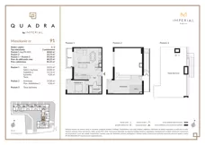 2 pokoje, mieszkanie 60,84 m², piętro 3, oferta nr 1.91, Imperial QUADRA, Kraków, Prądnik Biały, ul. Rybałtowska