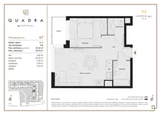 2 pokoje, mieszkanie 41,65 m², piętro 1, oferta nr 1.67, Imperial QUADRA, Kraków, Prądnik Biały, ul. Rybałtowska
