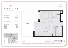 2 pokoje, mieszkanie 41,58 m², parter, oferta nr 1.55, Imperial QUADRA, Kraków, Prądnik Biały, ul. Rybałtowska