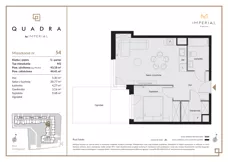 2 pokoje, mieszkanie 43,18 m², parter, oferta nr 1.54, Imperial QUADRA, Kraków, Prądnik Biały, ul. Rybałtowska