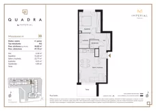 2 pokoje, mieszkanie 46,82 m², parter, oferta nr 1.38, Imperial QUADRA, Kraków, Prądnik Biały, ul. Rybałtowska