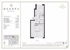 2 pokoje, mieszkanie 43,97 m², parter, oferta nr 1.29, Imperial QUADRA, Kraków, Prądnik Biały, ul. Rybałtowska