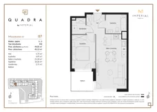 2 pokoje, mieszkanie 44,01 m², piętro 1, oferta nr 1.7, Imperial QUADRA, Kraków, Prądnik Biały, ul. Rybałtowska