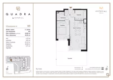 2 pokoje, mieszkanie 43,83 m², parter, oferta nr 1.3, Imperial QUADRA, Kraków, Prądnik Biały, ul. Rybałtowska