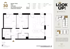 3 pokoje, mieszkanie 70,22 m², piętro 1, oferta nr a.30, LOOK UP House, Kraków, Prądnik Biały, ul. Pękowicka