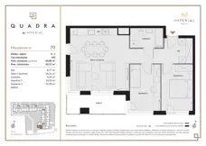 3 pokoje, mieszkanie 60,80 m², piętro 1, oferta nr 1.70, Imperial QUADRA, Kraków, Prądnik Biały, ul. Rybałtowska
