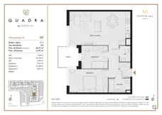 3 pokoje, mieszkanie 66,41 m², piętro 1, oferta nr 1.68, Imperial QUADRA, Kraków, Prądnik Biały, ul. Rybałtowska