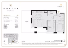 3 pokoje, mieszkanie 60,60 m², parter, oferta nr 1.58, Imperial QUADRA, Kraków, Prądnik Biały, ul. Rybałtowska