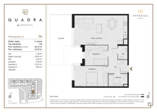 3 pokoje, mieszkanie 66,16 m², parter, oferta nr 1.56, Imperial QUADRA, Kraków, Prądnik Biały, ul. Rybałtowska