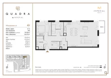 3 pokoje, mieszkanie 79,78 m², piętro 2, oferta nr 1.45, Imperial QUADRA, Kraków, Prądnik Biały, ul. Rybałtowska