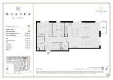 3 pokoje, mieszkanie 79,78 m², piętro 1, oferta nr 1.42, Imperial QUADRA, Kraków, Prądnik Biały, ul. Rybałtowska