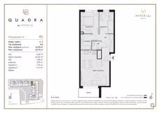 3 pokoje, mieszkanie 51,94 m², piętro 1, oferta nr 1.41, Imperial QUADRA, Kraków, Prądnik Biały, ul. Rybałtowska
