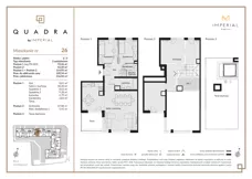 3 pokoje, mieszkanie 72,46 m², piętro 3, oferta nr 1.26, Imperial QUADRA, Kraków, Prądnik Biały, ul. Rybałtowska