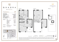 3 pokoje, mieszkanie 74,30 m², piętro 3, oferta nr 1.25, Imperial QUADRA, Kraków, Prądnik Biały, ul. Rybałtowska