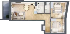 3 pokoje, mieszkanie 63,45 m², piętro 1, oferta nr 1.82, La Vie House, Kraków, Podgórze, ul. Łagiewnicka