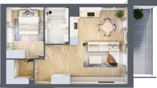 2 pokoje, mieszkanie 51,71 m², piętro 3, oferta nr 1.191, La Vie House, Kraków, Podgórze, ul. Łagiewnicka