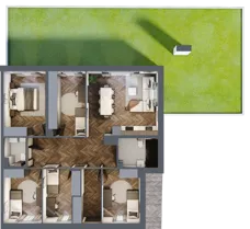 6 pokoi, mieszkanie 100,26 m², parter, oferta nr 3.1, Imperial River Park, Kraków, Bronowice, Bronowice Małe, ul. Truszkowskiego