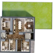 5 pokoi, mieszkanie 95,58 m², parter, oferta nr 23.1, Imperial River Park, Kraków, Bronowice, Bronowice Małe, ul. Truszkowskiego