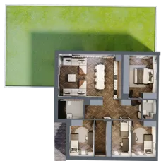 5 pokoi, mieszkanie 95,58 m², parter, oferta nr 24.1, Imperial River Park, Kraków, Bronowice, Bronowice Małe, ul. Truszkowskiego