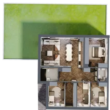 5 pokoi, mieszkanie 95,58 m², parter, oferta nr 22.1, Imperial River Park, Kraków, Bronowice, Bronowice Małe, ul. Truszkowskiego