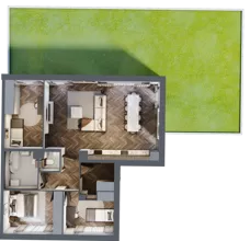4 pokoje, mieszkanie 89,82 m², parter, oferta nr 25.1, Imperial River Park, Kraków, Bronowice, Bronowice Małe, ul. Truszkowskiego
