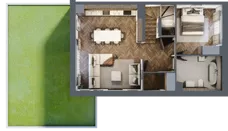 4 pokoje, mieszkanie 79,29 m², parter, oferta nr 34.1, Imperial River Park, Kraków, Bronowice, Bronowice Małe, ul. Truszkowskiego