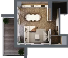 4 pokoje, mieszkanie 89,31 m², piętro 1, oferta nr 34.2, Imperial River Park, Kraków, Bronowice, Bronowice Małe, ul. Truszkowskiego