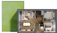 4 pokoje, mieszkanie 79,29 m², parter, oferta nr 35.1, Imperial River Park, Kraków, Bronowice, Bronowice Małe, ul. Truszkowskiego