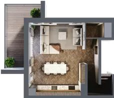 4 pokoje, mieszkanie 89,31 m², piętro 1, oferta nr 35.2, Imperial River Park, Kraków, Bronowice, Bronowice Małe, ul. Truszkowskiego