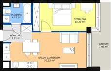 2 pokoje, apartament 41,69 m², parter, oferta nr 11, Port Ostróda, Ostróda, ul. Wypoczynkowa