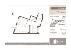 3 pokoje, mieszkanie 60,34 m², piętro 4, oferta nr M.16, Nowa Pólnica, Gdańsk, Jasień, ul. Pólnicy