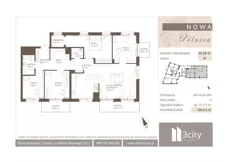 4 pokoje, mieszkanie 104,51 m², piętro 4, oferta nr M.18-19, Nowa Pólnica, Gdańsk, Jasień, ul. Pólnicy