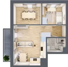 3 pokoje, mieszkanie 47,79 m², parter, oferta nr M.01, Nowa Pólnica, Gdańsk, Jasień, ul. Pólnicy