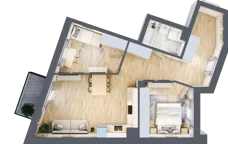 3 pokoje, mieszkanie 61,12 m², piętro 1, oferta nr M.04, Nowa Pólnica, Gdańsk, Jasień, ul. Pólnicy
