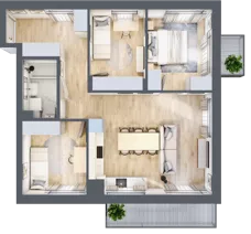4 pokoje, mieszkanie 66,35 m², piętro 2, oferta nr M.11, Nowa Pólnica, Gdańsk, Jasień, ul. Pólnicy