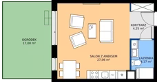 1 pokój, mieszkanie 35,48 m², parter, oferta nr 11, Traviata, Warszawa, Białołęka, Kobiałka, ul. Giuseppe Verdiego 22