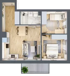 3 pokoje, mieszkanie 48,51 m², piętro 5, oferta nr 58, Pulse, Bydgoszcz, Wzgórze Wolności, ul. Wojska Polskiego