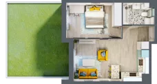 2 pokoje, mieszkanie 40,93 m², parter, oferta nr 7, Apartamenty Talarowa 3, Warszawa, Białołęka, Tarchomin, ul. Talarowa