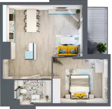 2 pokoje, mieszkanie 50,25 m², piętro 3, oferta nr 40, Apartamenty Talarowa 3, Warszawa, Białołęka, Tarchomin, ul. Talarowa